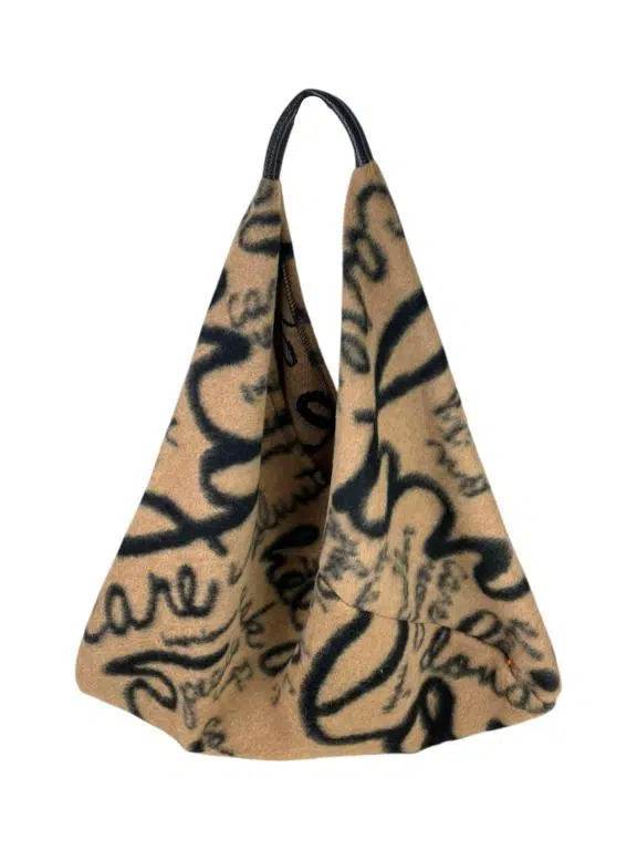 Bolso de Hombro en Lana y Viscosa para Mujer - Imagen 9
