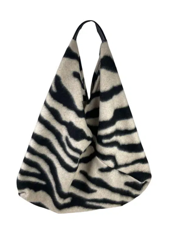 Bolso de Hombro en Lana y Viscosa para Mujer - Imagen 5