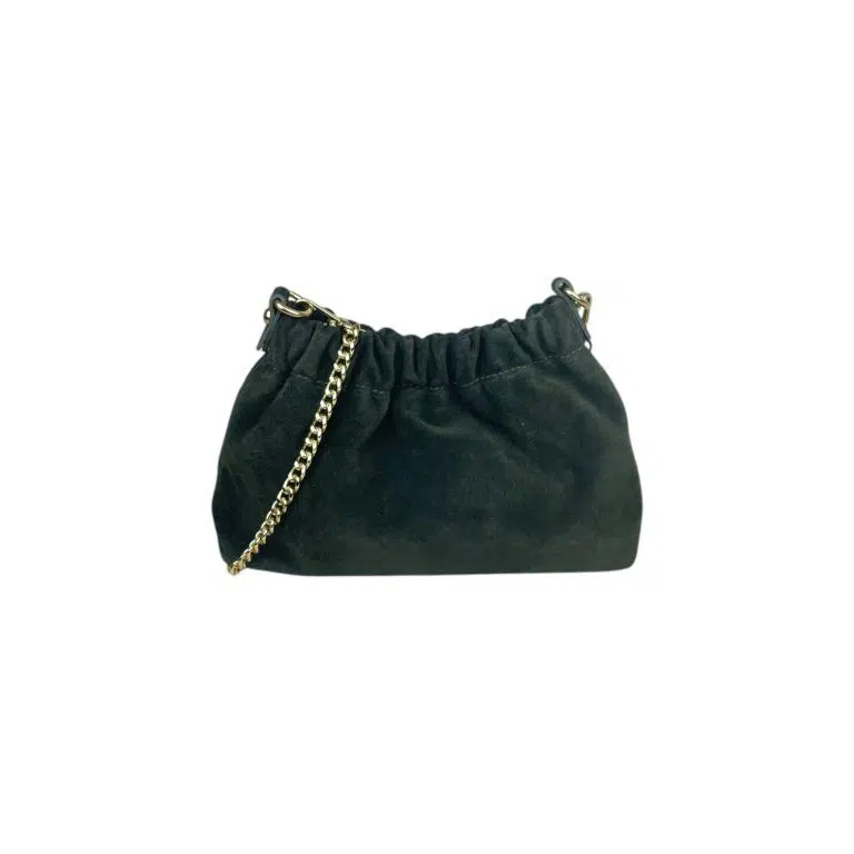Bolso Bucket de Piel con 2 Asas de Cadena y Cierre de Imán Tipo Botón Mujer - Imagen 3