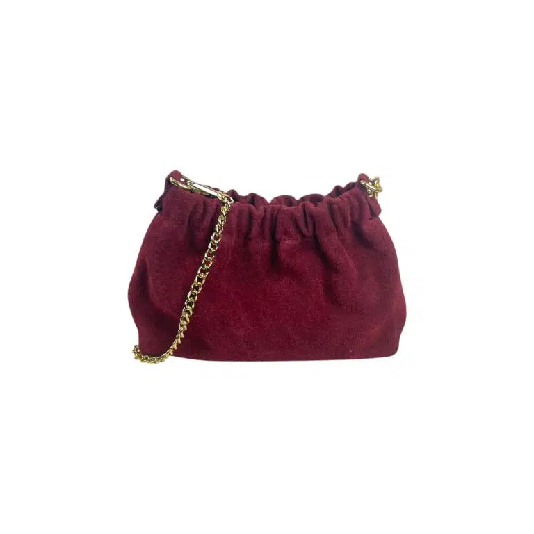 Bolso Bucket de Piel con 2 Asas de Cadena y Cierre de Imán Tipo Botón Mujer - Imagen 9