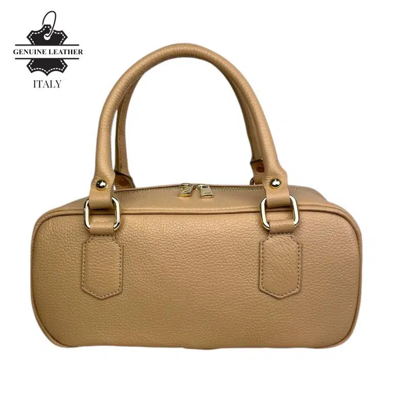 Bolso de Mano en Piel Italiana con Asas Cortas, Tira Bandolera Ajustable y Gran Calidad para Mujer - Imagen 5