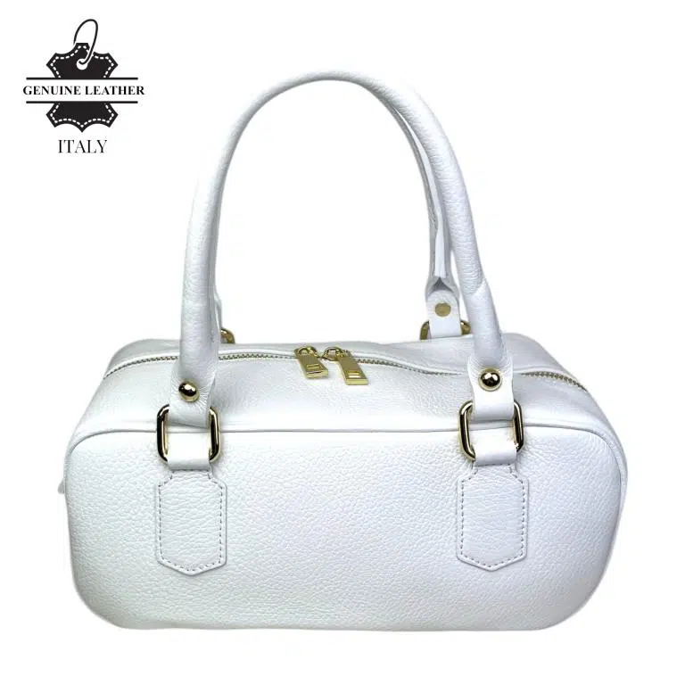 Bolso de Mano en Piel Italiana con Asas Cortas, Tira Bandolera Ajustable y Gran Calidad para Mujer - Imagen 9