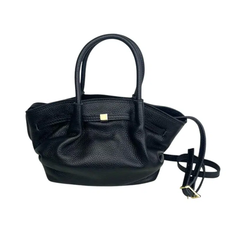 Bolso de Mano en Piel Italiana para Mujer con 2 Asas Cortas, 1 Tira Bandolera y Gran Calidad - Imagen 7