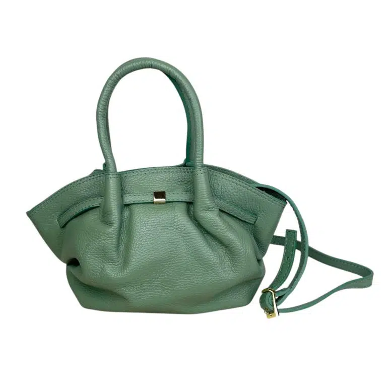 Bolso de Mano en Piel Italiana para Mujer con 2 Asas Cortas, 1 Tira Bandolera y Gran Calidad - Imagen 8