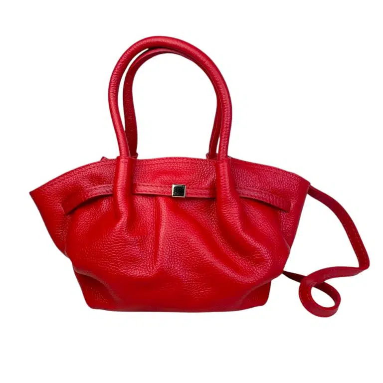 Bolso de Mano en Piel Italiana para Mujer con 2 Asas Cortas, 1 Tira Bandolera y Gran Calidad - Imagen 4