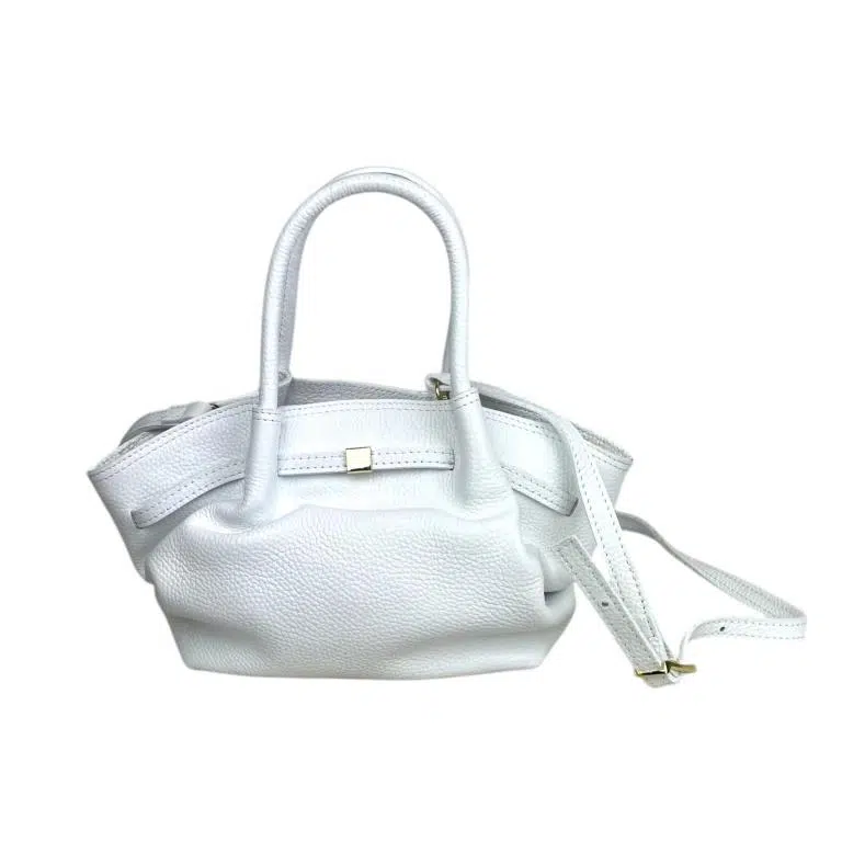 Bolso de Mano en Piel Italiana para Mujer con 2 Asas Cortas, 1 Tira Bandolera y Gran Calidad - Imagen 5