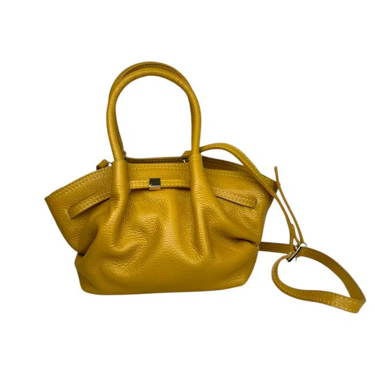 Bolso de Mano en Piel Italiana para Mujer con 2 Asas Cortas, 1 Tira Bandolera y Gran Calidad - Imagen 3