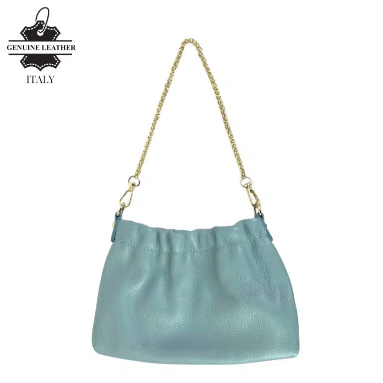 Bolso de Mano en Piel Italiana con Asa Corta Extraíble Tipo Cadena y Tira Bandolera para Mujer - Imagen 9