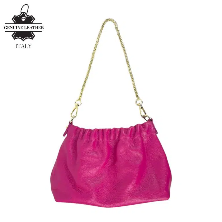 Bolso de Mano en Piel Italiana con Asa Corta Extraíble Tipo Cadena y Tira Bandolera para Mujer - Imagen 3