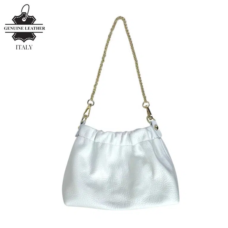 Bolso de Mano en Piel Italiana con Asa Corta Extraíble Tipo Cadena y Tira Bandolera para Mujer - Imagen 7