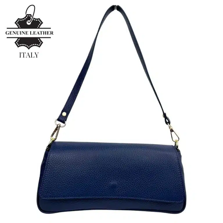 Bolso Bandolera Tipo Baguette en Piel Italiana Mujer con Asa Larga Removible y Gran Calidad - Imagen 6