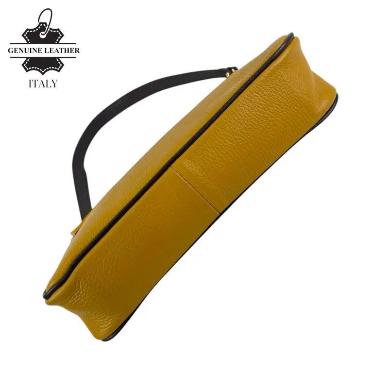 Bolso Bandolera Tipo Baguette en Piel Italiana Mujer con Asa Larga Removible y Gran Calidad - Imagen 9