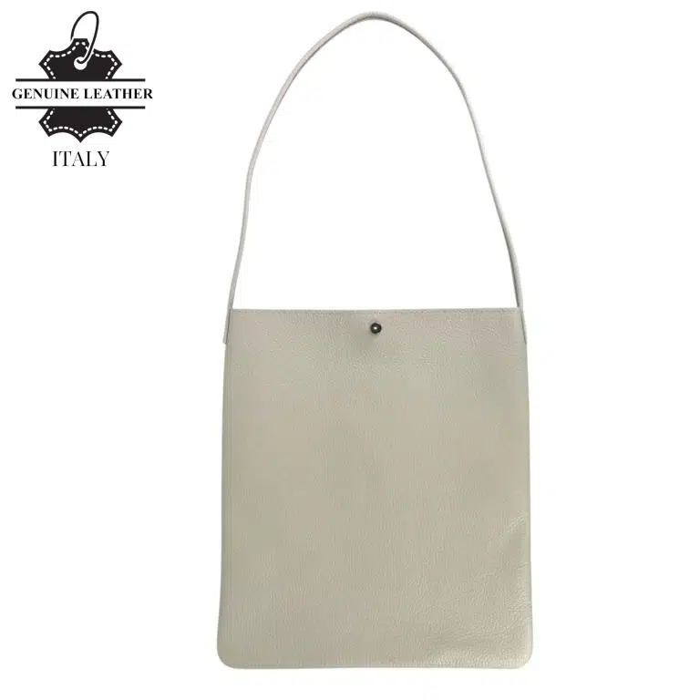Bolso de Hombro plano en Piel Italiana estilo casual para mujer - Imagen 4
