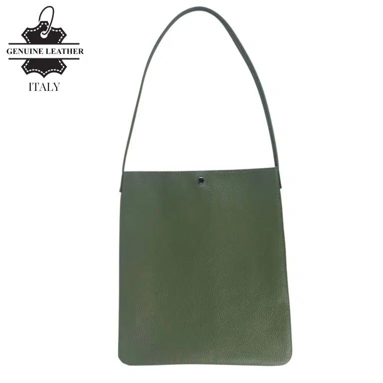 Bolso de Hombro plano en Piel Italiana estilo casual para mujer - Imagen 5