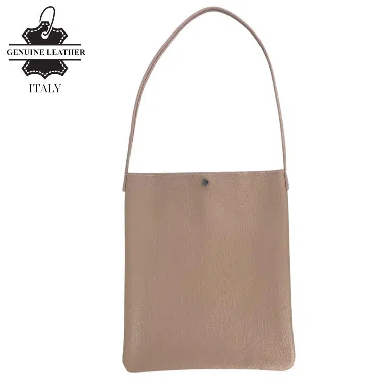 Bolso de Hombro plano en Piel Italiana estilo casual para mujer - Imagen 6