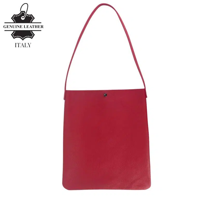 Bolso de Hombro plano en Piel Italiana estilo casual para mujer - Imagen 7