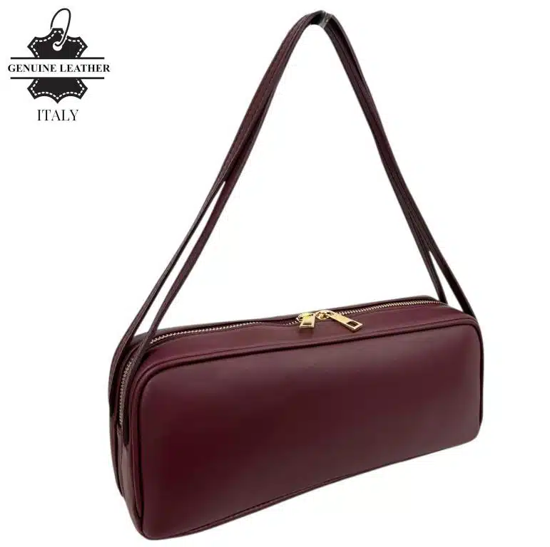 Bolso de Mano Tipo Barrel en Piel Italiana con 2 Asas Cortas y 2 Cremalleras para Mujer - Imagen 4