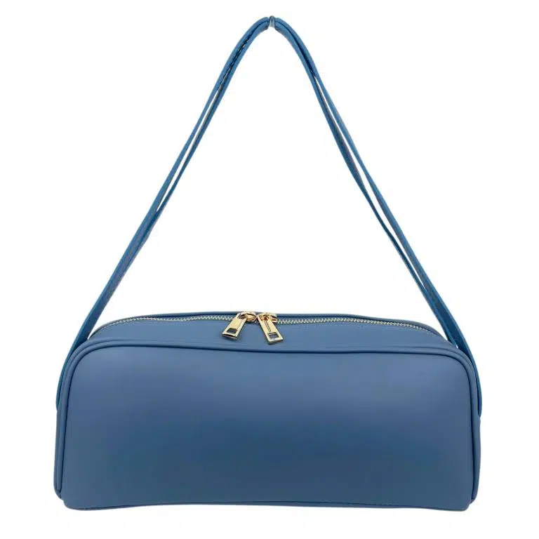 Bolso de Mano Tipo Barrel en Piel Italiana con 2 Asas Cortas y 2 Cremalleras para Mujer - Imagen 3