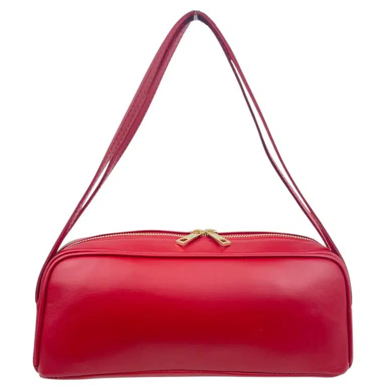 Bolso de Mano Tipo Barrel en Piel Italiana con 2 Asas Cortas y 2 Cremalleras para Mujer - Imagen 6