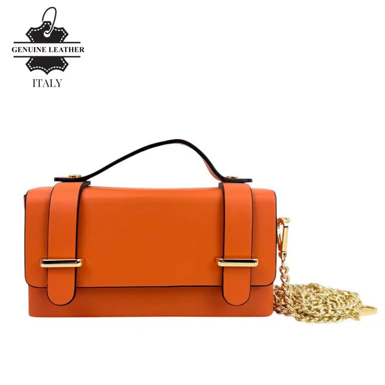 Bolsito de Mano Compacto en Piel con Tachuelas Decorativas y Solapa de 2 Botones para Mujer - Imagen 8