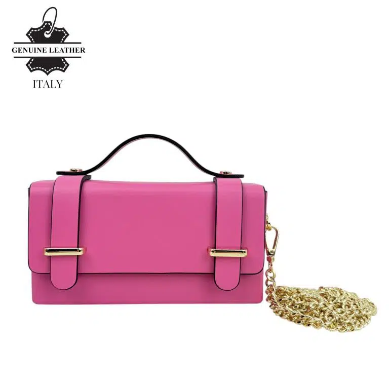 Bolsito de Mano Compacto en Piel con Tachuelas Decorativas y Solapa de 2 Botones para Mujer - Imagen 9