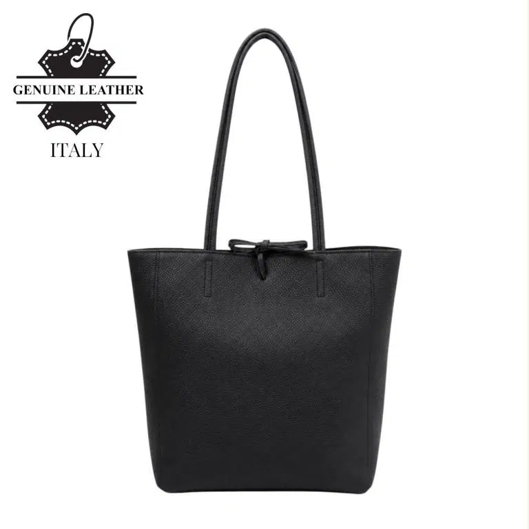 Bolso de Mano tipo Shopper en Piel Italiana para Mujer con Asas Largas y Cierre de Cremallera - Imagen 7