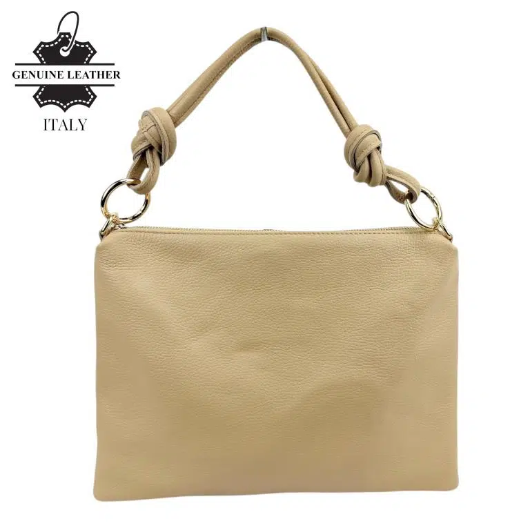 Bolso de Mano en Piel Italiana con Cierre de Cremallera, Bolsillo Interno y Gran Calidad para Mujer - Imagen 6