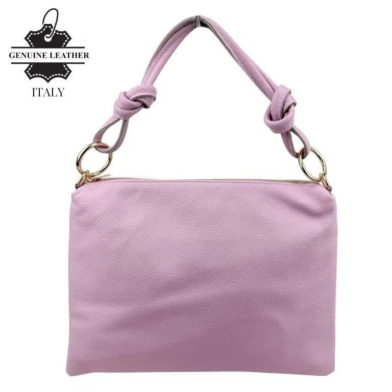 Bolso de Mano en Piel Italiana con Cierre de Cremallera, Bolsillo Interno y Gran Calidad para Mujer - Imagen 5