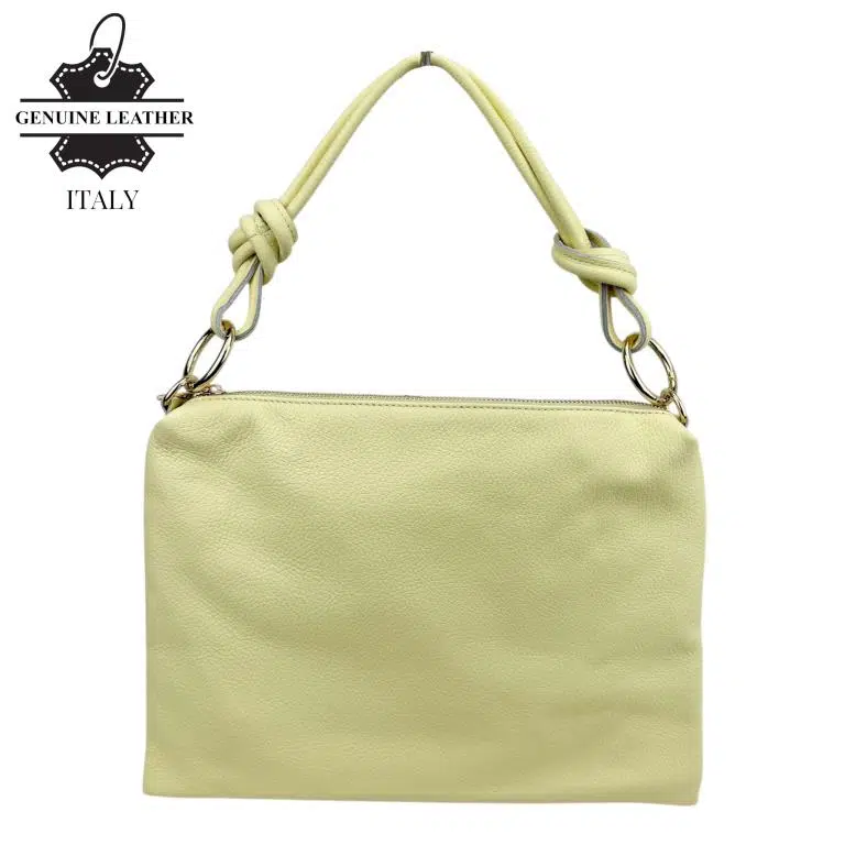 Bolso de Mano en Piel Italiana con Cierre de Cremallera, Bolsillo Interno y Gran Calidad para Mujer - Imagen 4