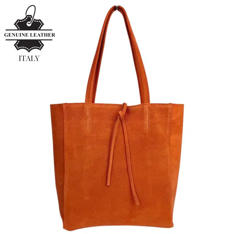 Bolso de Hombro tipo Tote en Serraje Italiano con Cuerdas, Cremallera y Bolsillo Interno para Mujer - Imagen 8