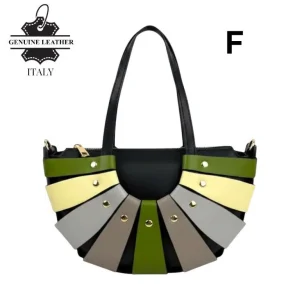 Bolso de Mano en Piel Italiana con Diseño Original y Tachuelas Decorativas para Mujer
