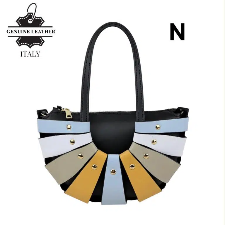 Bolso de Mano en Piel Italiana con Diseño Original y Tachuelas Decorativas para Mujer - Imagen 7