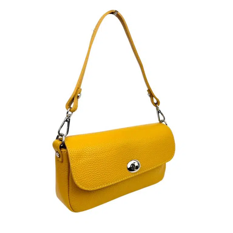 Bolso de Mano en Piel Italiana para Mujer con Diseño Elegante y Manivela de Giro - Imagen 3