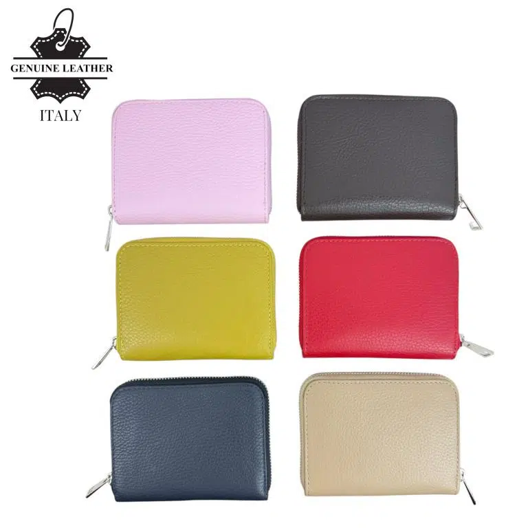 Cartera Pequeña de Piel Italiana para Mujer con Cremallera y Múltiples Compartimentos - Imagen 5