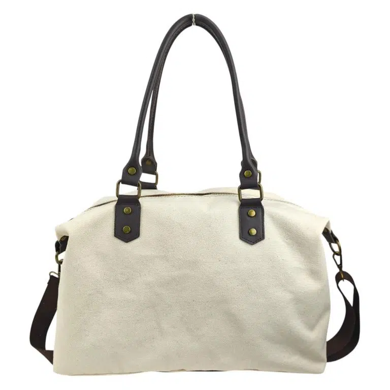 Bolso de Hombro Canvas con Asas de Piel y Gran Calidad para Mujer - Imagen 6