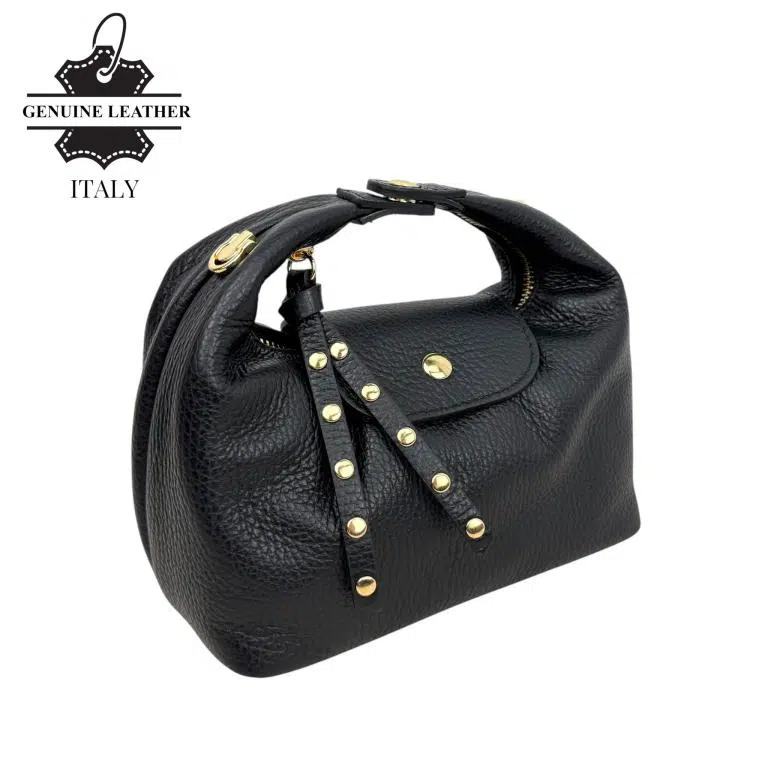Elegante Bolso de Piel Italiana con Cadena Dorada y Doble Solapa para Mujer - Imagen 5