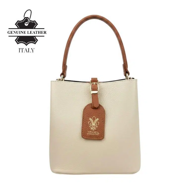 Bolso de Mano Bucket en Piel para Mujer con Frontal Decorativo y Compartimento Trasero - Imagen 4