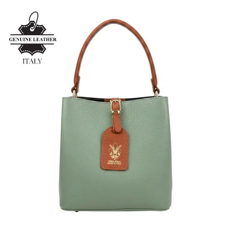 Bolso de Mano Bucket en Piel para Mujer con Frontal Decorativo y Compartimento Trasero - Imagen 5