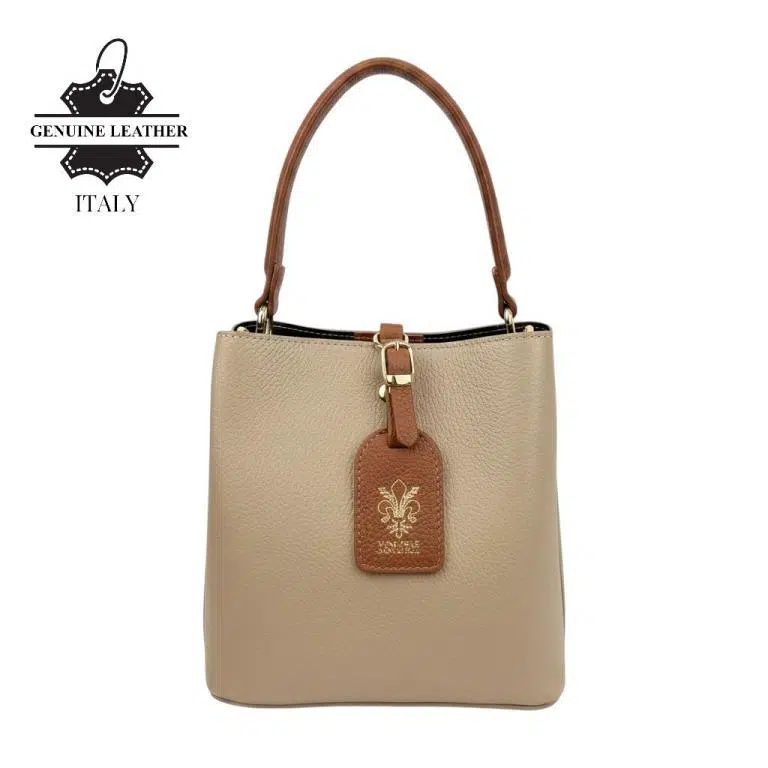 Bolso de Mano Bucket en Piel para Mujer con Frontal Decorativo y Compartimento Trasero - Imagen 7