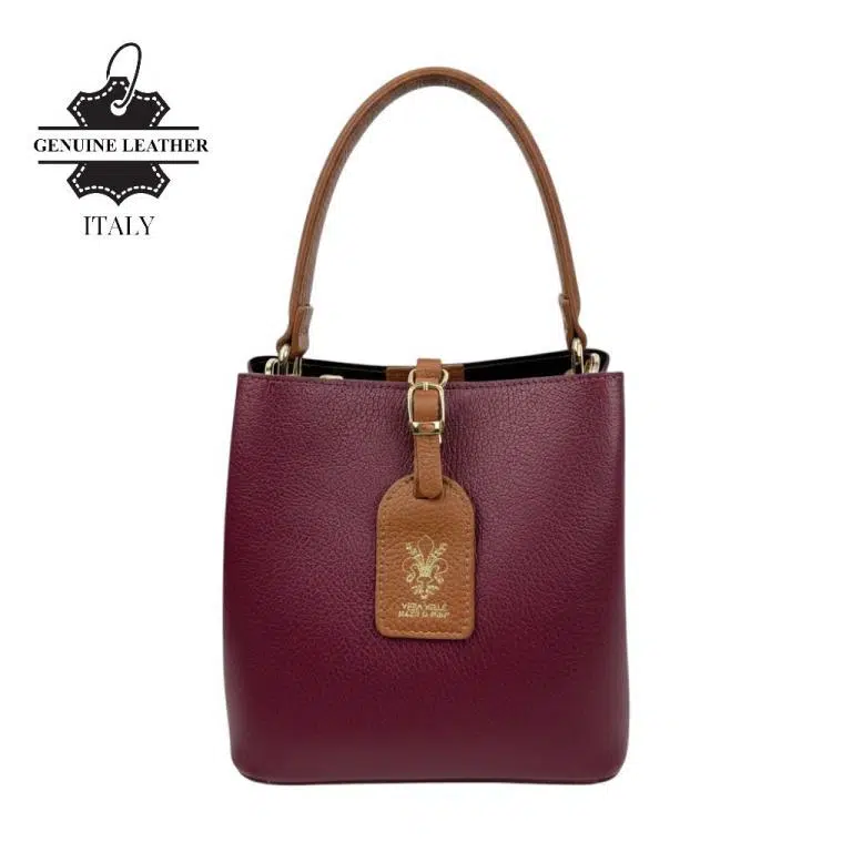 Bolso de Mano Bucket en Piel para Mujer con Frontal Decorativo y Compartimento Trasero - Imagen 8
