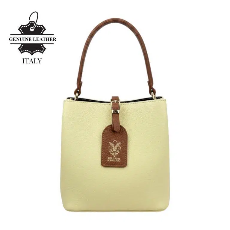 Bolso de Mano Bucket en Piel para Mujer con Frontal Decorativo y Compartimento Trasero - Imagen 9