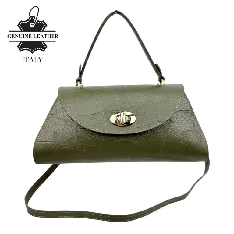 Bolso de Mano en Piel Italiana con Diseño Coco, Cremalleras Laterales y Solapa Giro para Mujer - Imagen 2