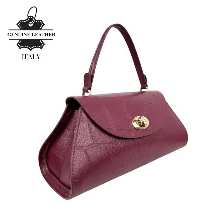 Bolso de Mano en Piel Italiana con Diseño Coco, Cremalleras Laterales y Solapa Giro para Mujer - Imagen 8