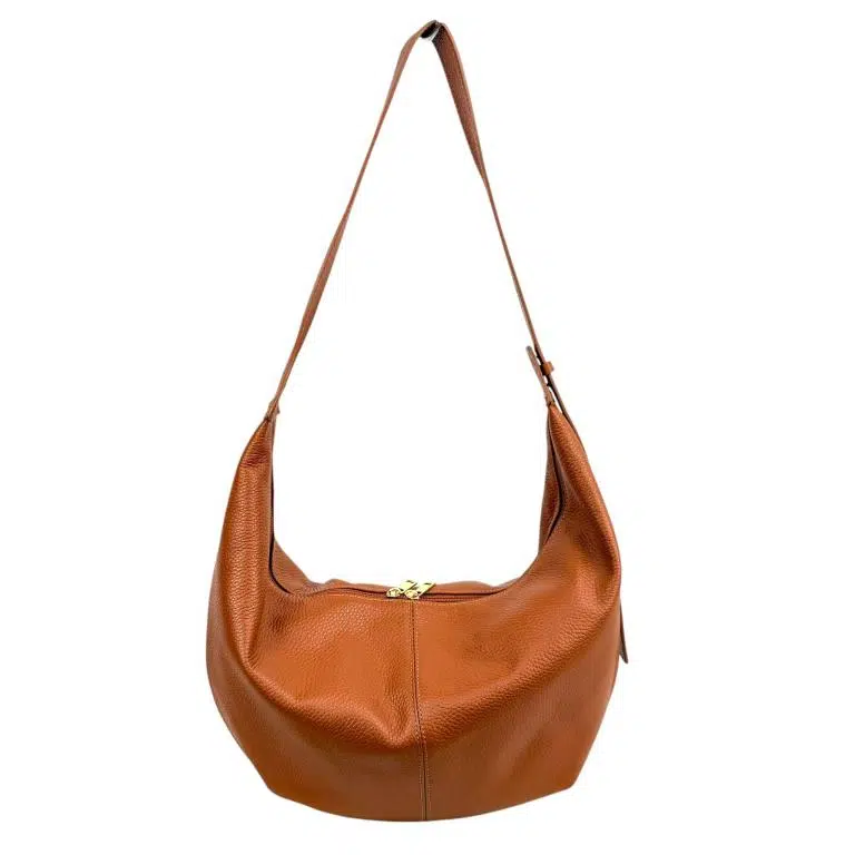 Bolso de Hombro en Piel Italiana con Costura Frontal y Gran Capacidad para Mujer