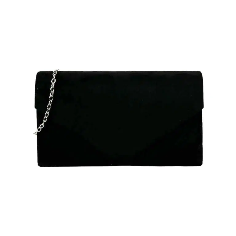 Bolso de Fiesta Sintético tipo Sobre con Asa Larga de Cadena Plateada y Solapa para Mujer - Imagen 4