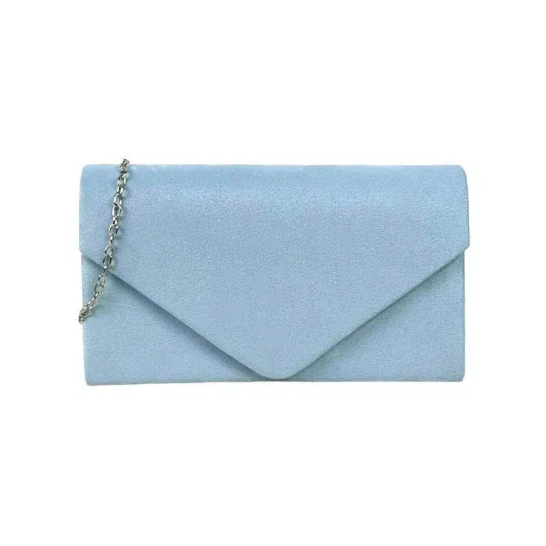 Bolso de Fiesta Sintético tipo Sobre con Asa Larga de Cadena Plateada y Solapa para Mujer - Imagen 8