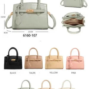 Bolso de Mano Sintético con Estilo Coco, Frontal Decorativo y Cierre de Cremallera para Mujer