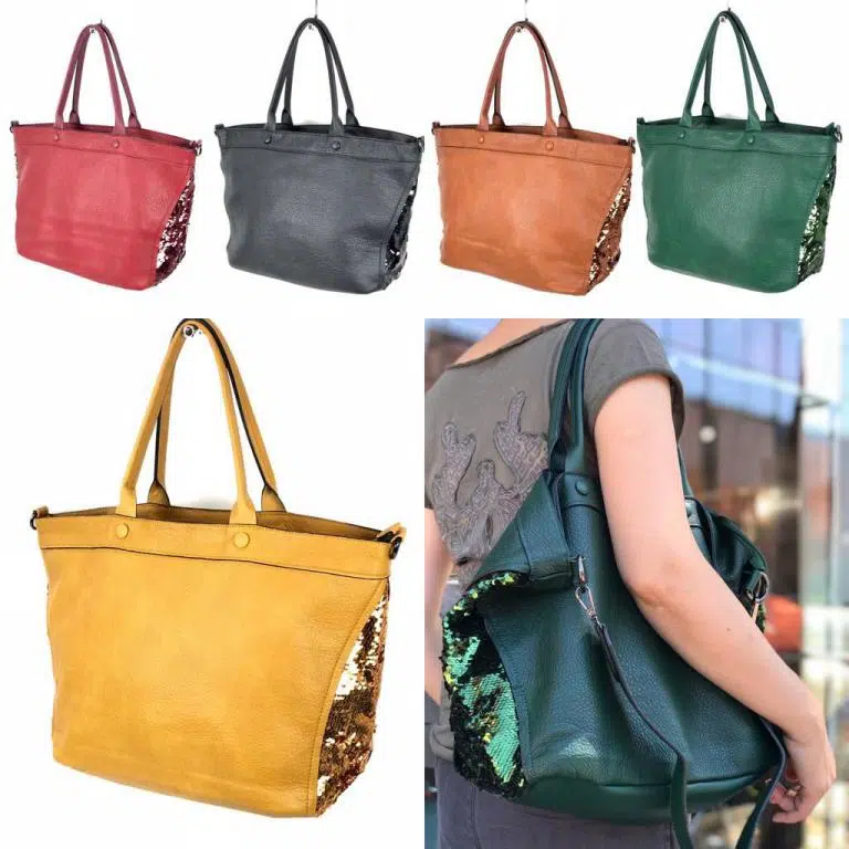 Bolso de Hombro Sintético para Mujer con Gran Capacidad y Lentejuelas Laterales - Imagen 8