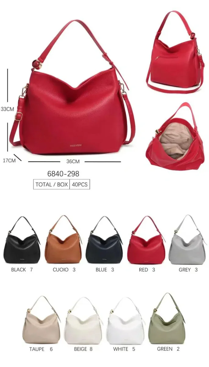 Bolso de Hombro Sintético Hobo de Valentini con Multicompartimentos interiores y Cremallera Mujer - Imagen 2