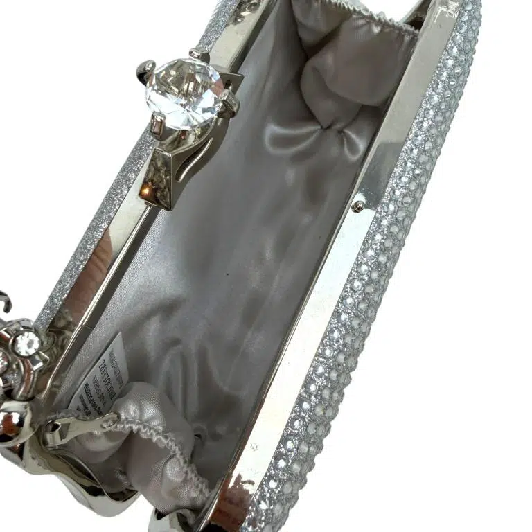 Bolso de Fiesta Mujer con Efecto Brillante, Lentejuelas y Cierre de Click con Diamante - Imagen 5